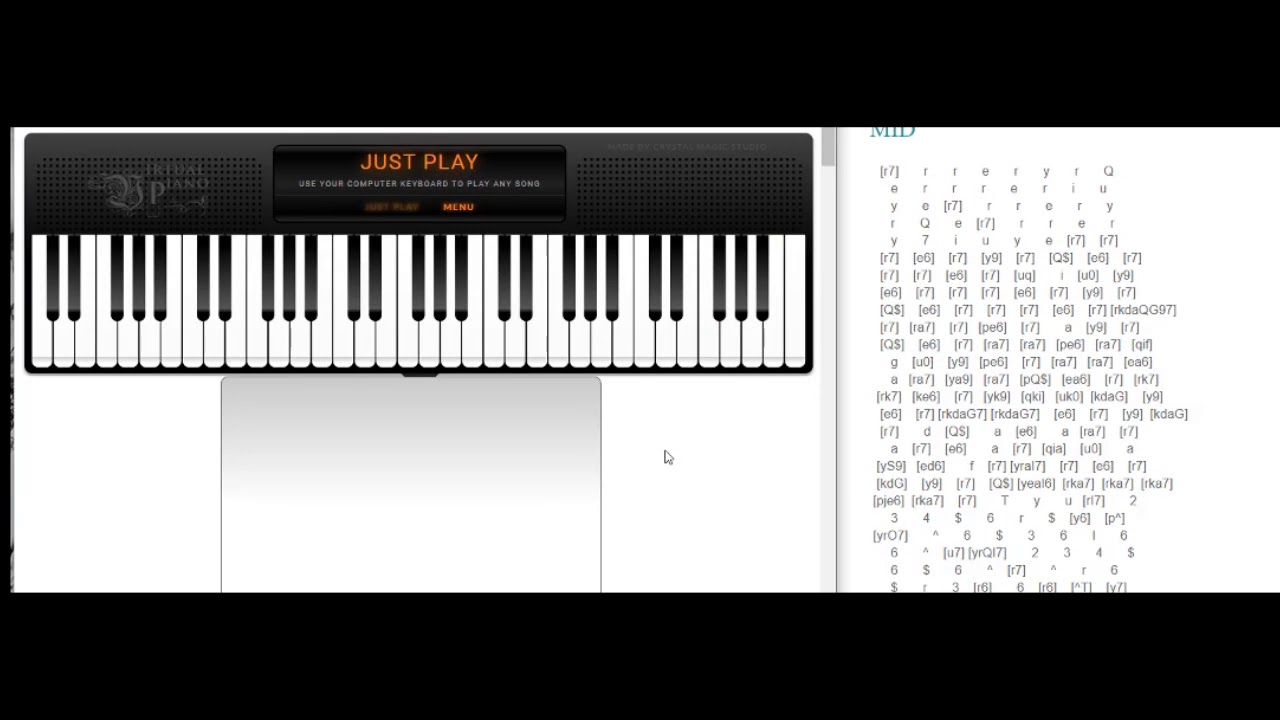 virtual piano sheet music anime